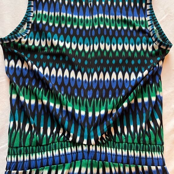 Calvin Klein Jump Suit tank blue/green/black Size 2 excellent condition - Picture 4 of 11